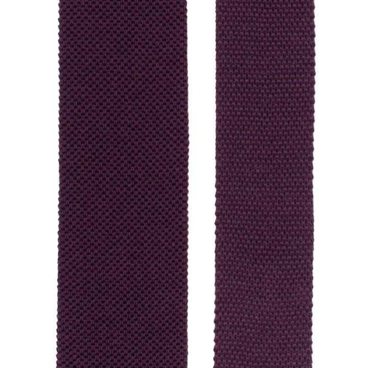 Graffeo Cravatte – wholesale Necktie – Men’s – Dark Purple Solid Color Knitted Wool Tricot Tie TRI6581