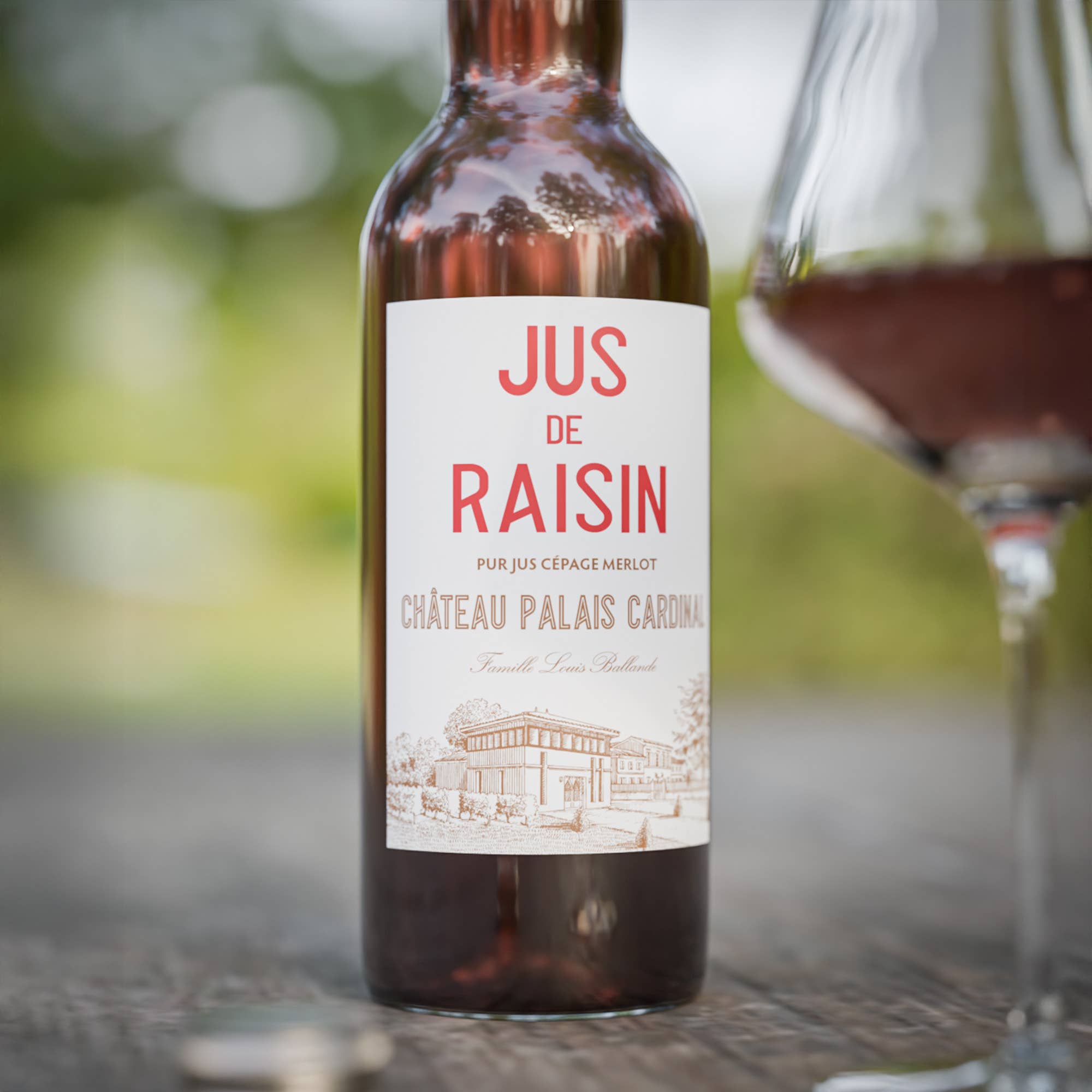 Château Palais Cardinal - Vendita all'ingrosso Succhi di frutta - Succo d'uva Château Palais Cardinal – 100% Merlot - 33cl2