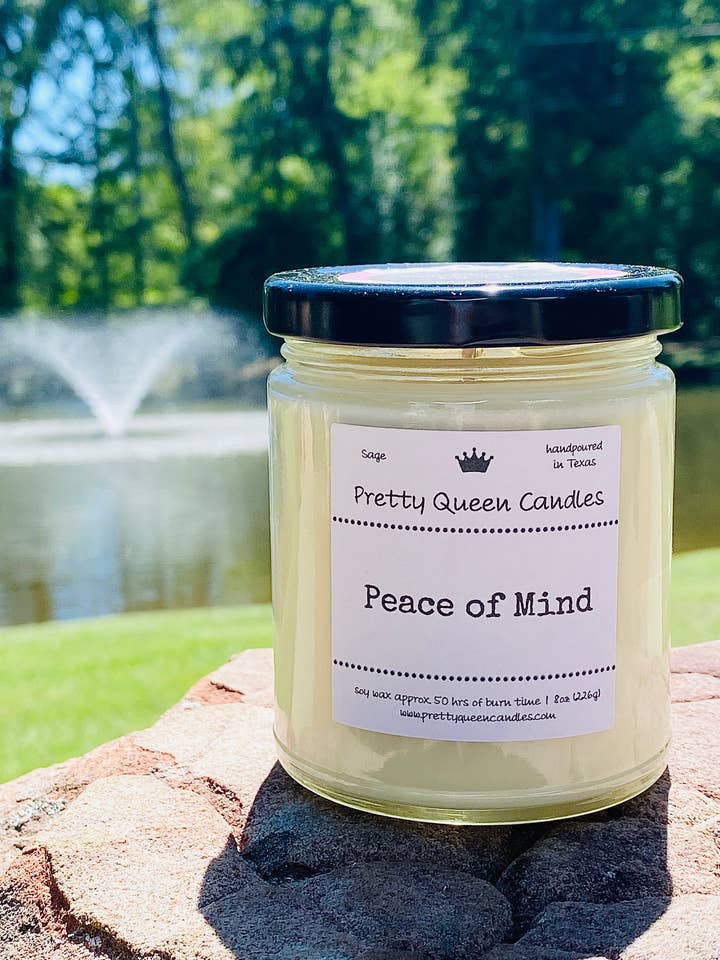 Peace of Mind for wholesale by Pretty Queen Candles LLC