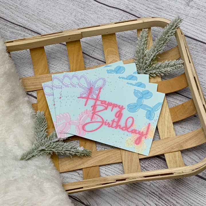 Set di cartoline piatte Happy Birthday per la vendita all'ingrosso da parte di P.S. 143 Paper Co