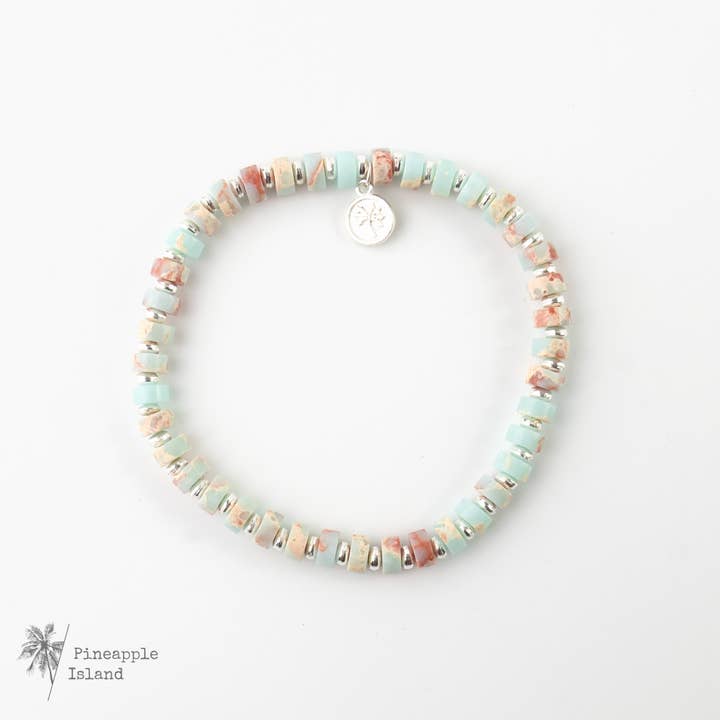 Pineapple Island - Wholesale Beaded Bracelet - Ubud Natural Stone Beaded Bracelet, by Pineapple Island