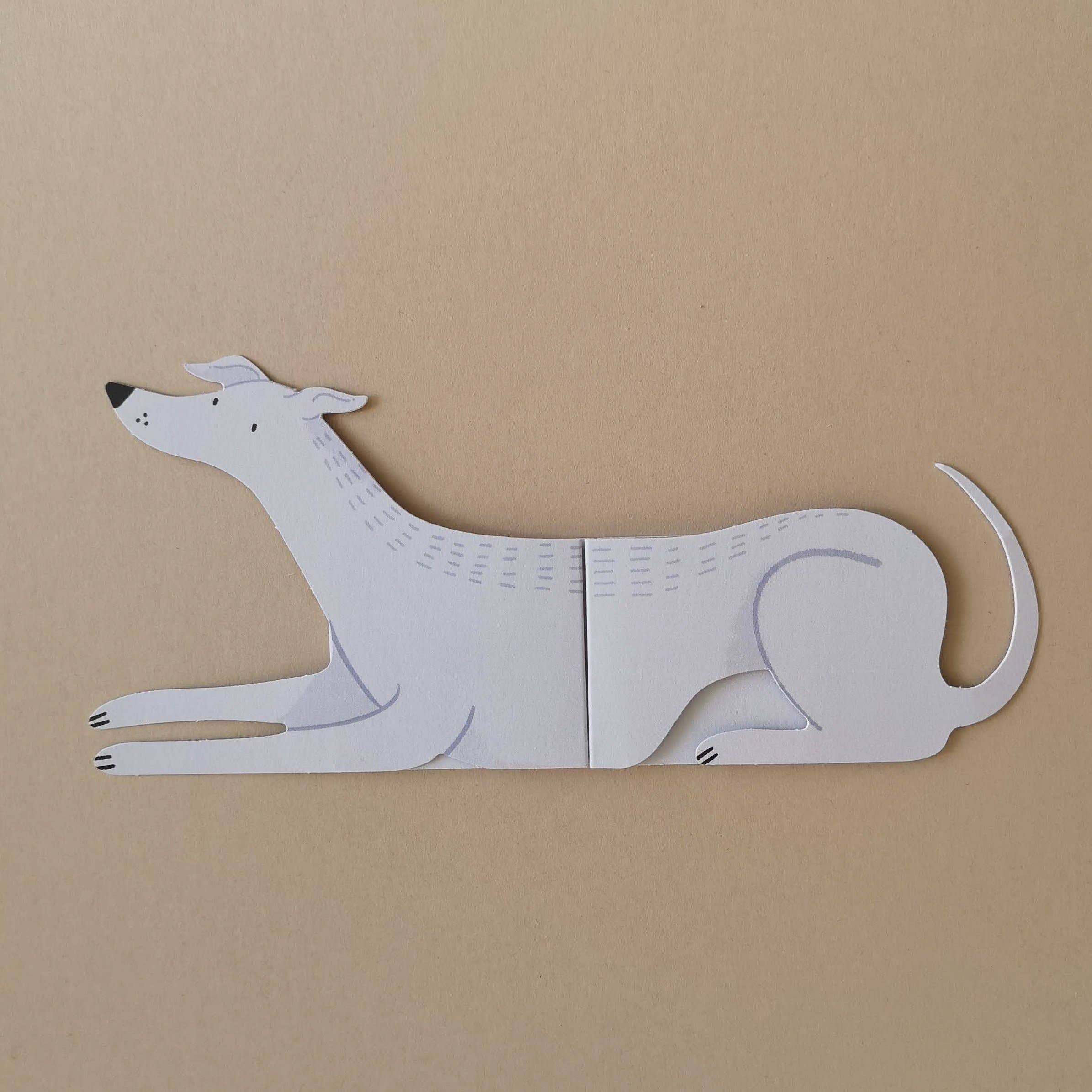 Bryony Moss Illustration - Wholesale Everyday Greeting Card - Finn, Long Doggo Shaped Extendable Card1