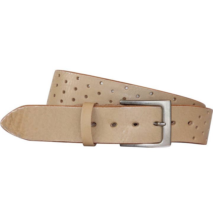 Embrazio - Wholesale Belt - Women's - PERFORATA Curved Handmade Leather Belt2