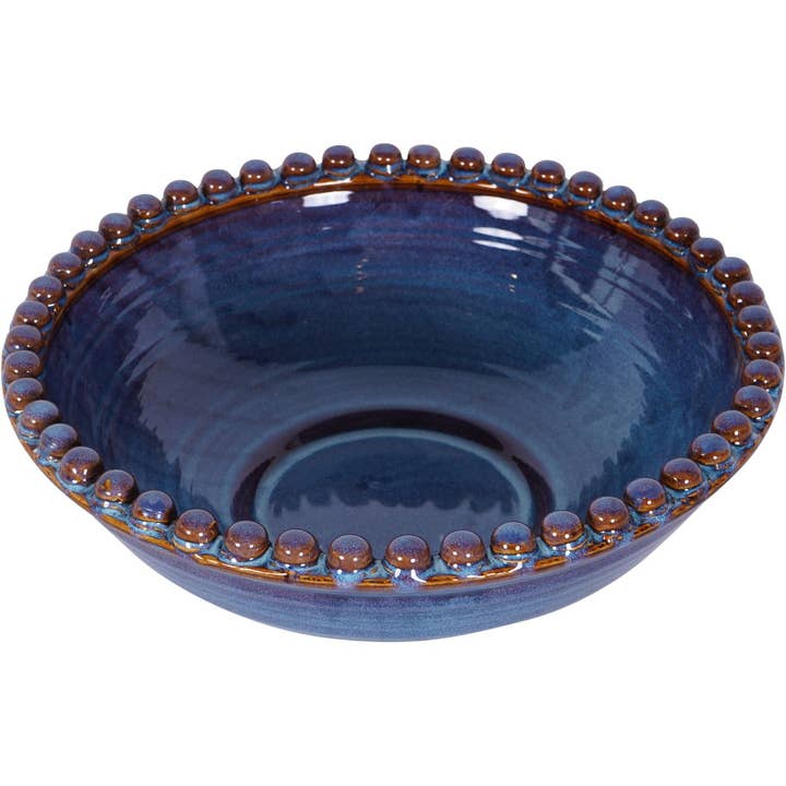 The Libra Company - Wholesale Decorative Plate/Dish/Bowl - Mediterranean Reactive Glaze Ceramic Bowl Blue