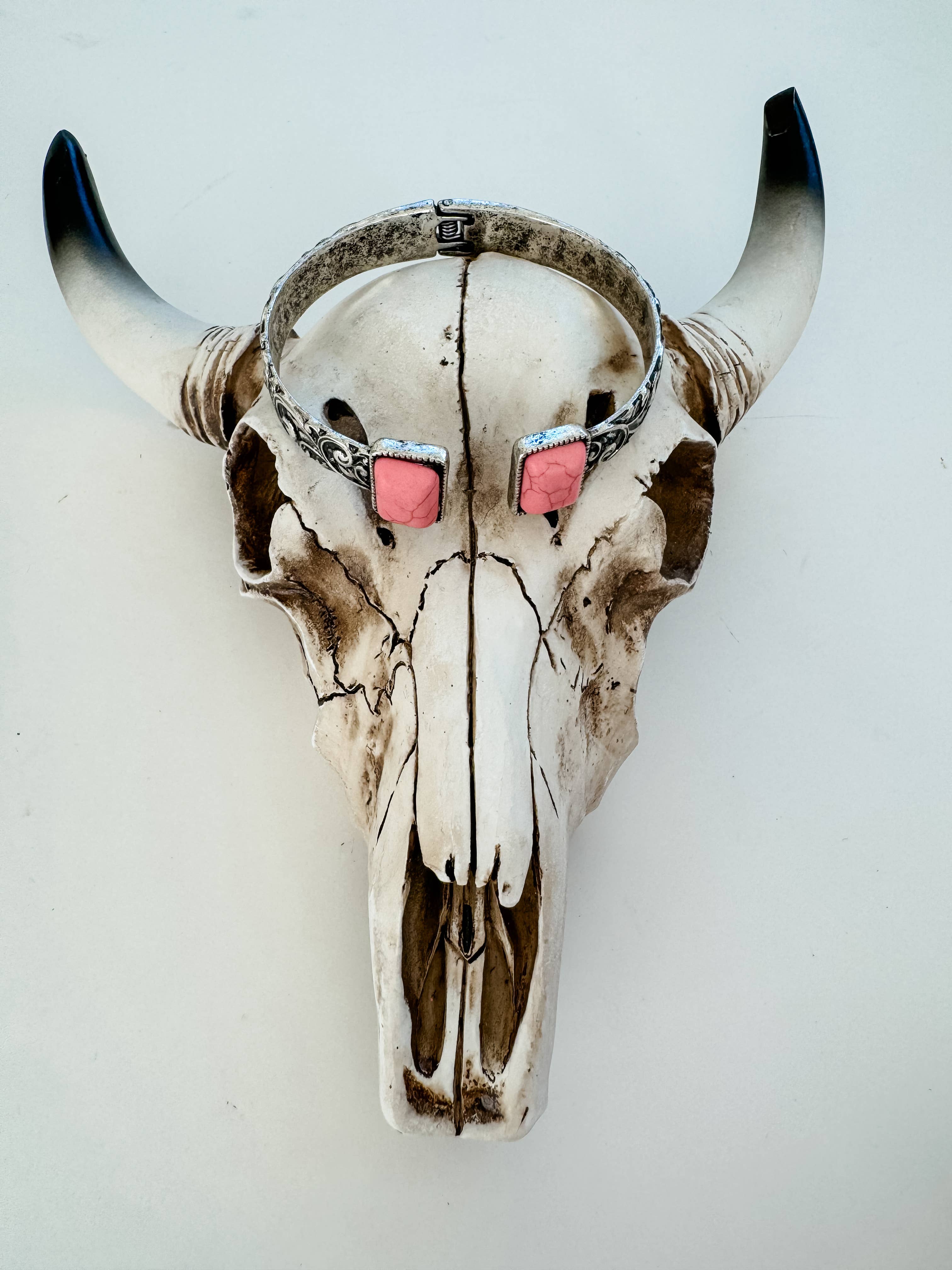 Boho Ranch Shop - Wholesale Cuff Bracelet - Western Stone Hinge Bangle Bracelet1