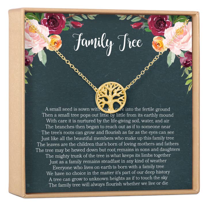Dear Ava - Venta al por mayor Collares con colgantes/abalorios - Collar de árbol genealógico regalo