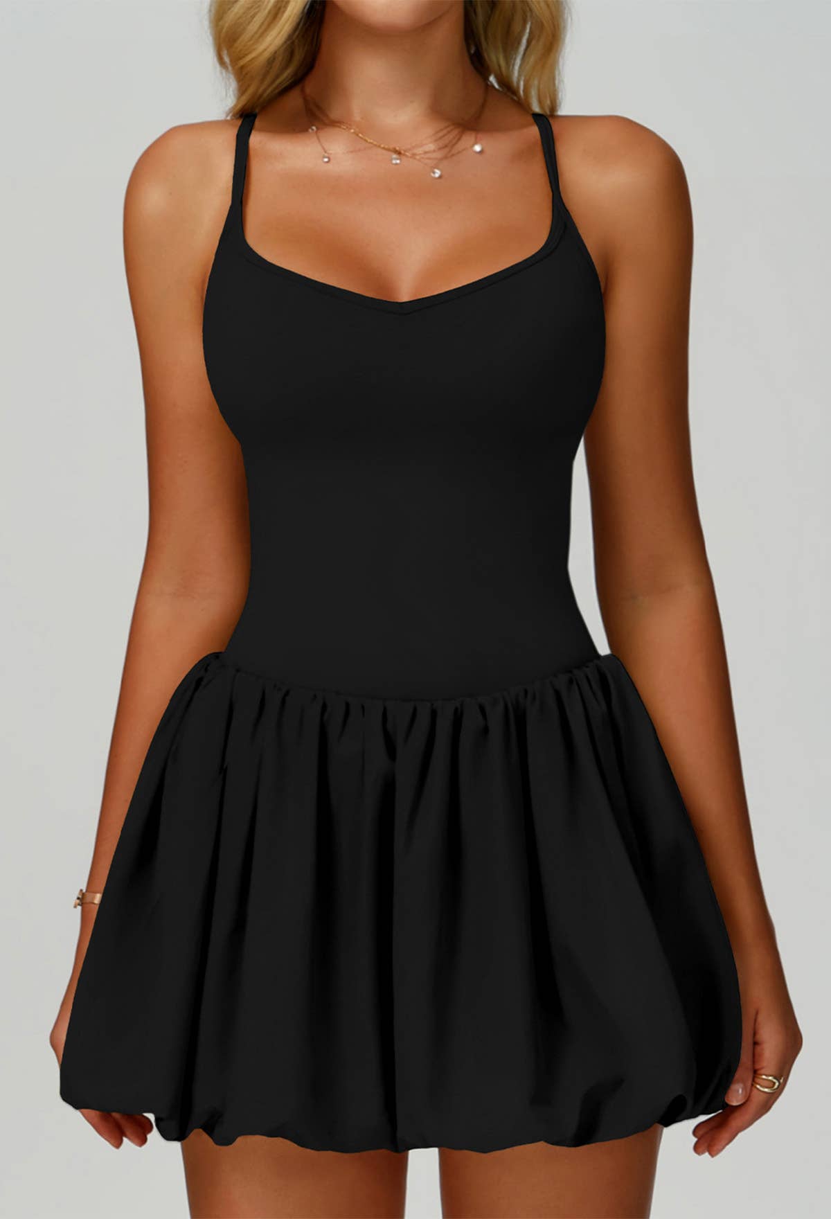 Crave by FW – wholesale Athletic dress – Women′s – Cross Back Tennis Dresses with Short and Pocket9