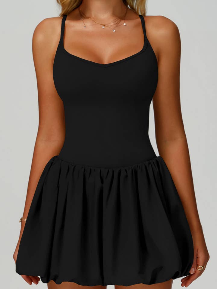 Crave by FW – wholesale Athletic dress – Women′s – Cross Back Tennis Dresses with Short and Pocket9