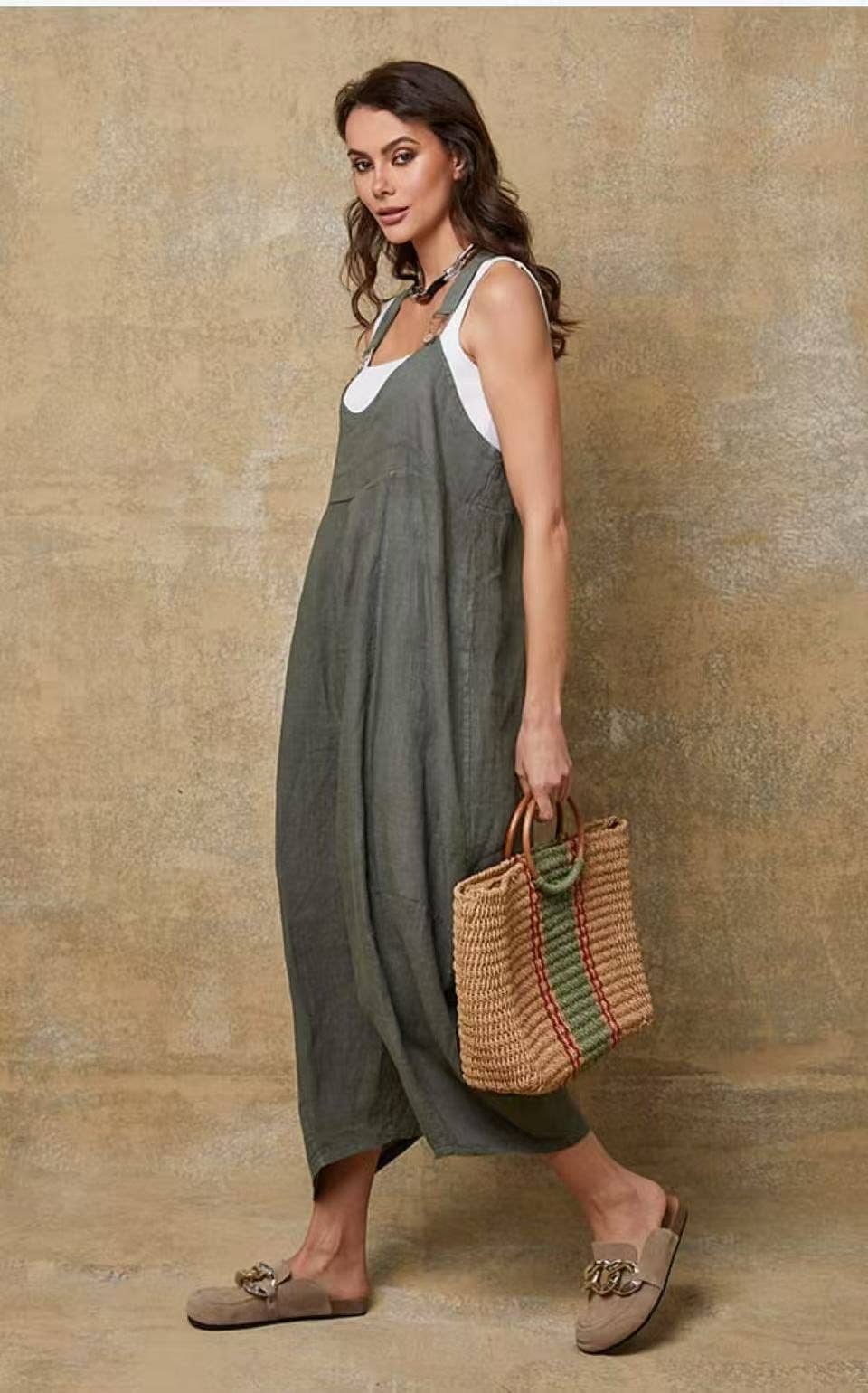 LÉA & LUC - Wholesale Overalls - Women's - 100% linen jumpsuit REF. 7222923