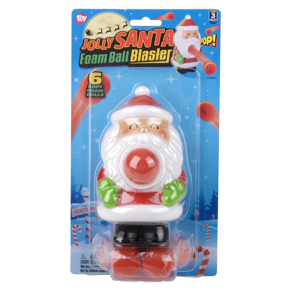 The Toy Network - Wholesale Classic Toy - Kids - SANTA FOAM BALL BLASTER  5.5"6