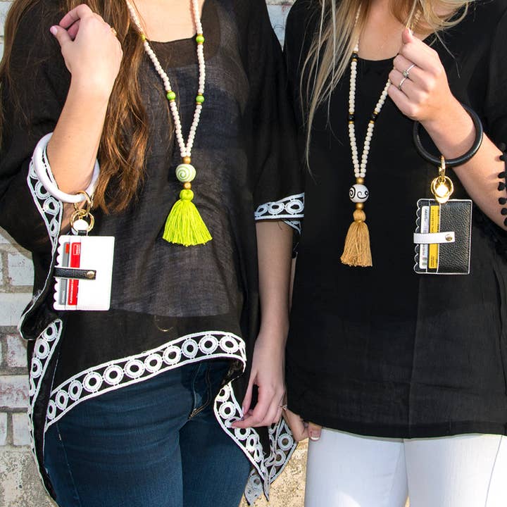 Mainstreet Collection - Wholesale Card Holder - Women's - SPRING SCALLOP CARD HOLDER PREPACK 24PC7