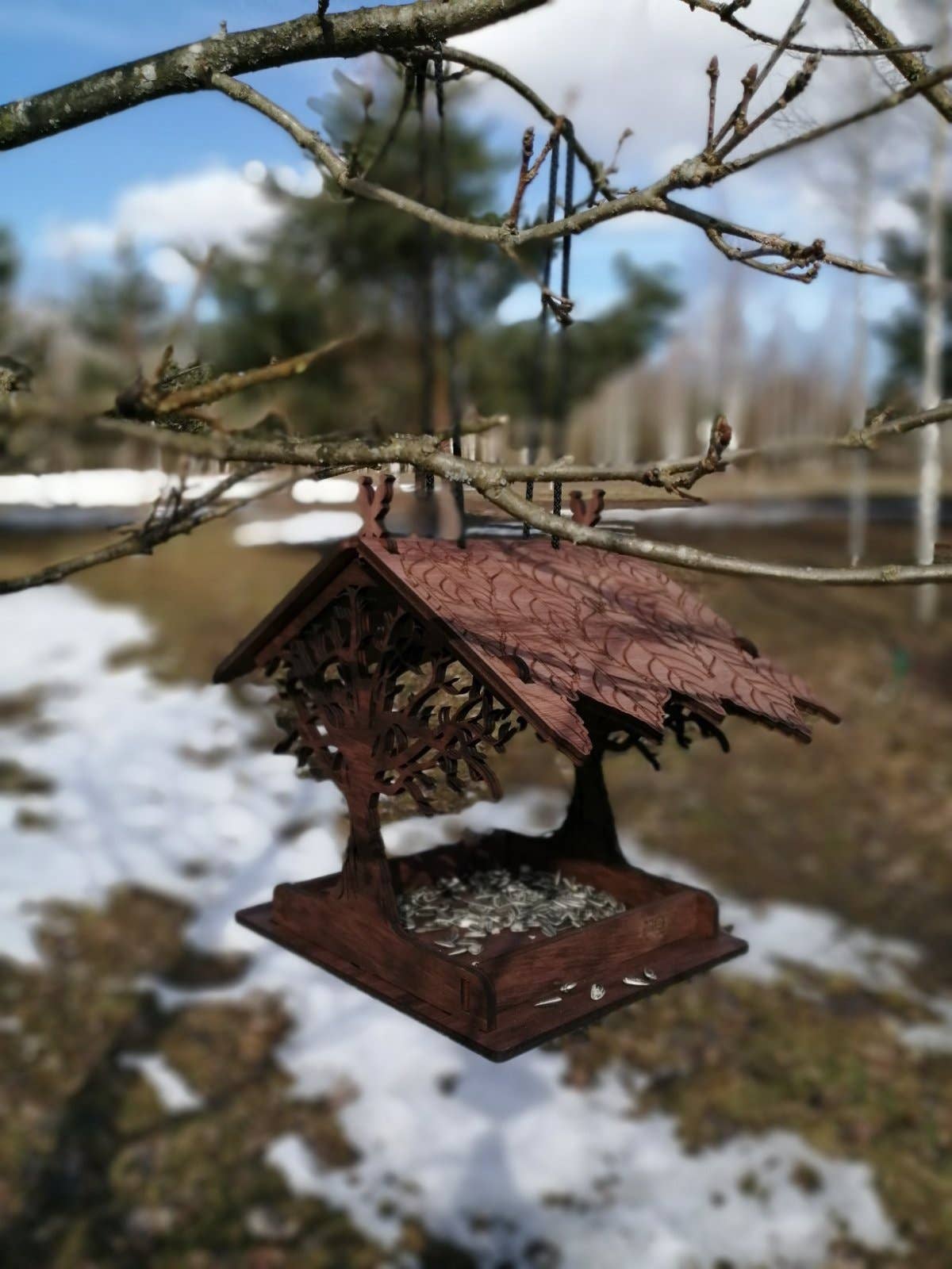 PromiDesign - Wholesale Bird Feeder - Wooden bird feeder "Oak Tree"10