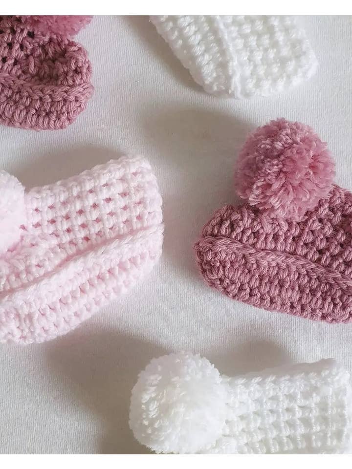 Baby Raspberry - Vendita all'ingrosso Stivaletti - Neonati - Stivaletti con pompon all'uncinetto