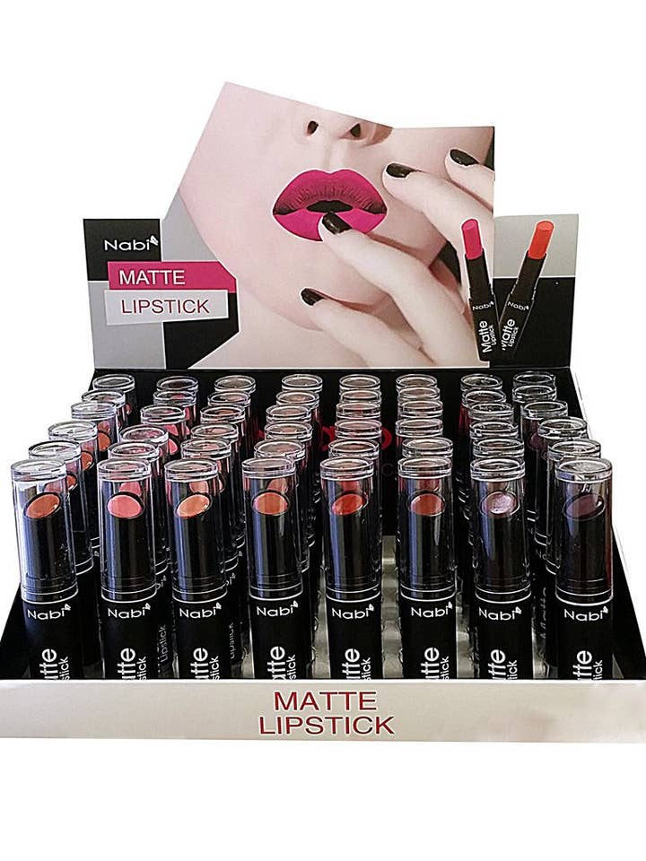 MLS48 I - MATTE LIPSTICK 8 COLORS 48pcs SET I for wholesale by Nabi Cosmetic