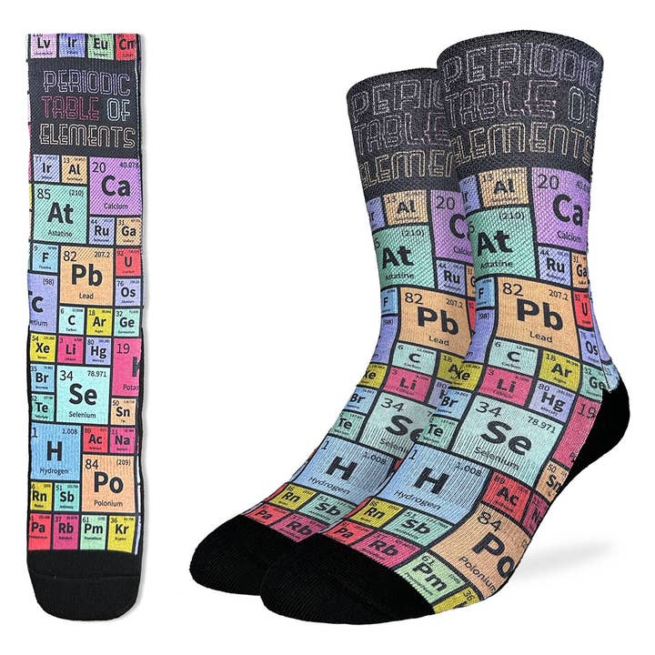 Good Luck Sock - Wholesale Socks - Men's - Men's Periodic Table of Elements Socks