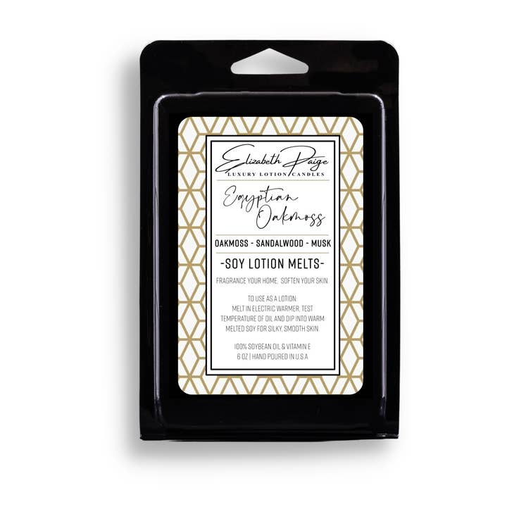 Lotion Melts - Egyptisch eikenmos voor wholesale door Elizabeth Paige Candles