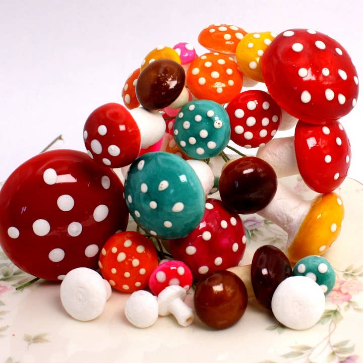 Meyer Imports - Wholesale Decorative Tabletop Object - Mushrooms - Spring Colors - 39 Piece Set! 218-01744