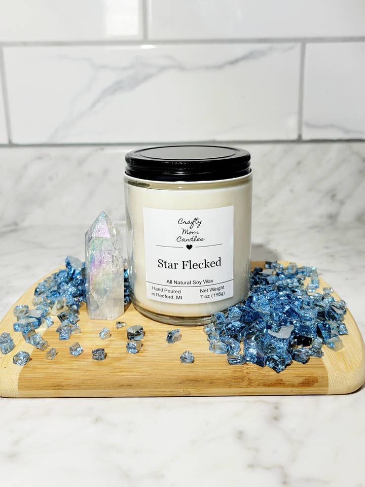 Bougie au soja Star Flecked TOP SELLER, cire fondue, sprays d'ambiance pour la vente par Crafty Mom Candles LLC