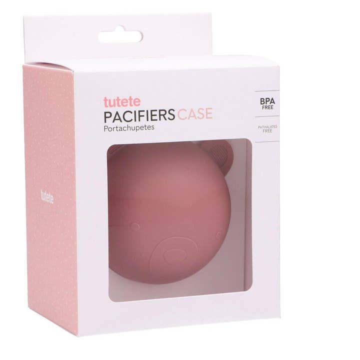 Silicone Baby Pacifier Holder Bear Brick Dust for wholesale by Tutete