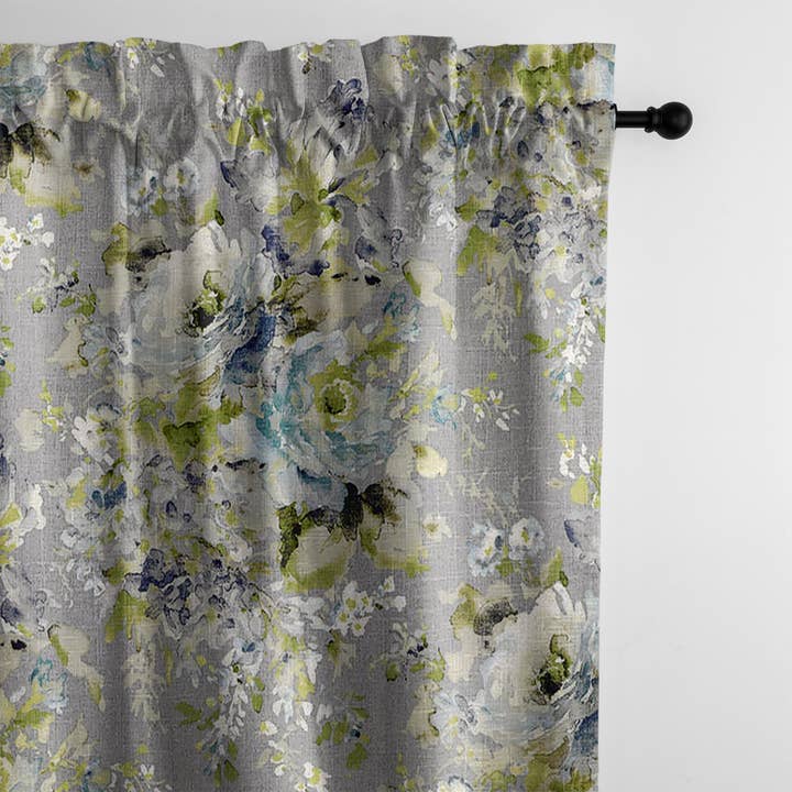 Athena linne Ljung Grå Pole Top Draperipaneler för wholesale av 6ix Tailors Fine Linens