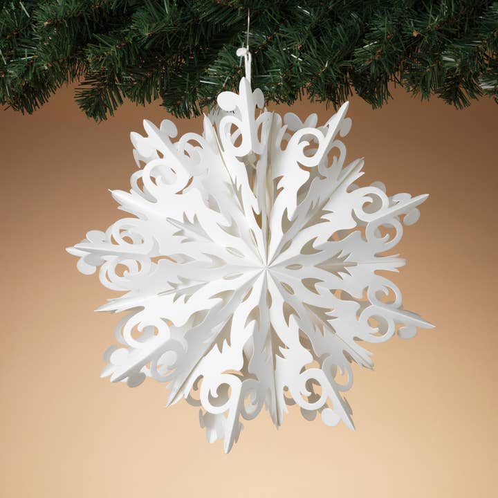 Gerson The Gerson Companies presents a 11.8"L Paper Snowflak for wholesale by The Gerson Companies