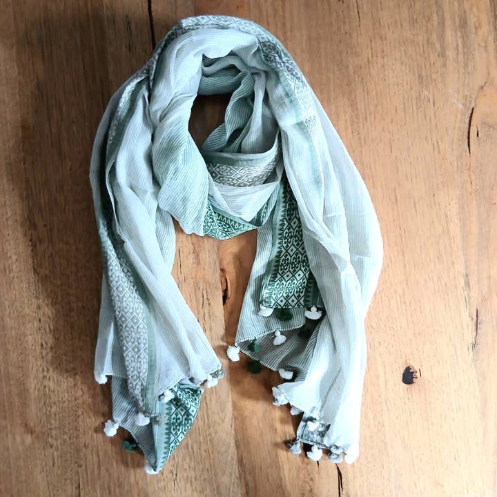 Woven Cotton Scarf 53094 for wholesale by Cinnamon Creations
