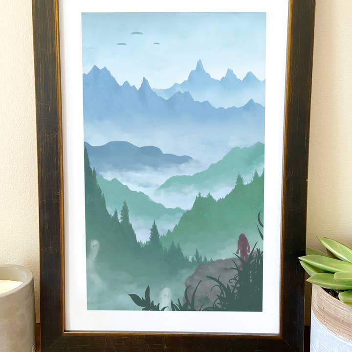 Cascade Creepies // PNW Paranormal Landscape Art for wholesale by Awkward Affections
