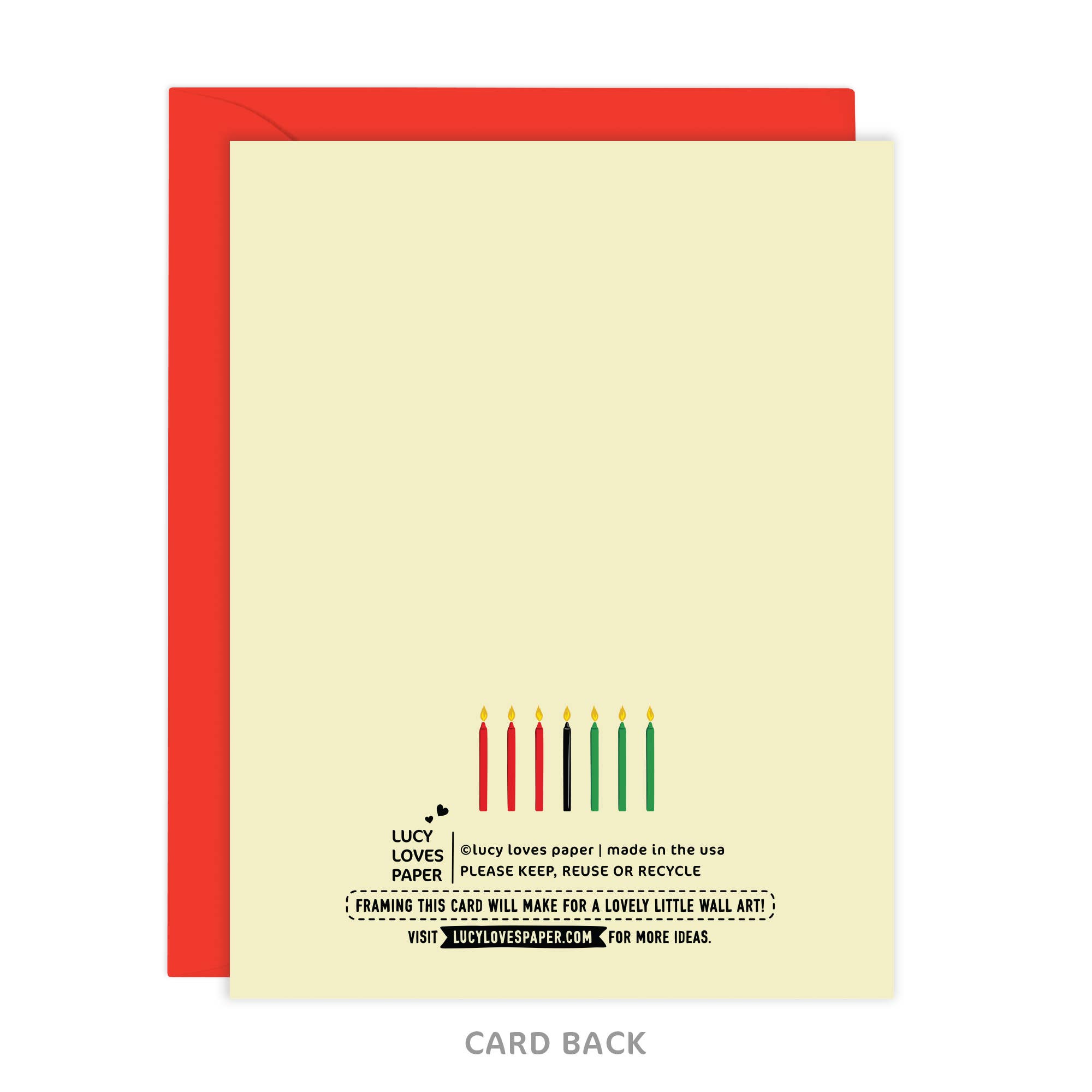 Lucy Loves Paper - Wholesale Kwanzaa Card - Joyous Kwanzaa Card - illustrated holiday card1