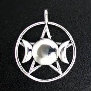 Sterling Silver Triple Goddess-XL Pendant for wholesale by Zeppo Merchandisers Inc