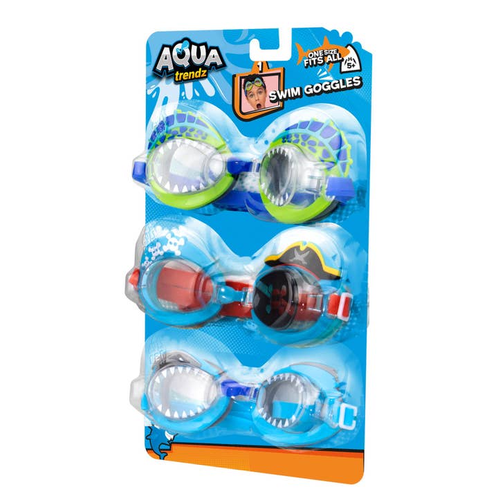 Aqua Trendz 3 Pack Assorted Boys' Goggles for wholesale by Stream Machine