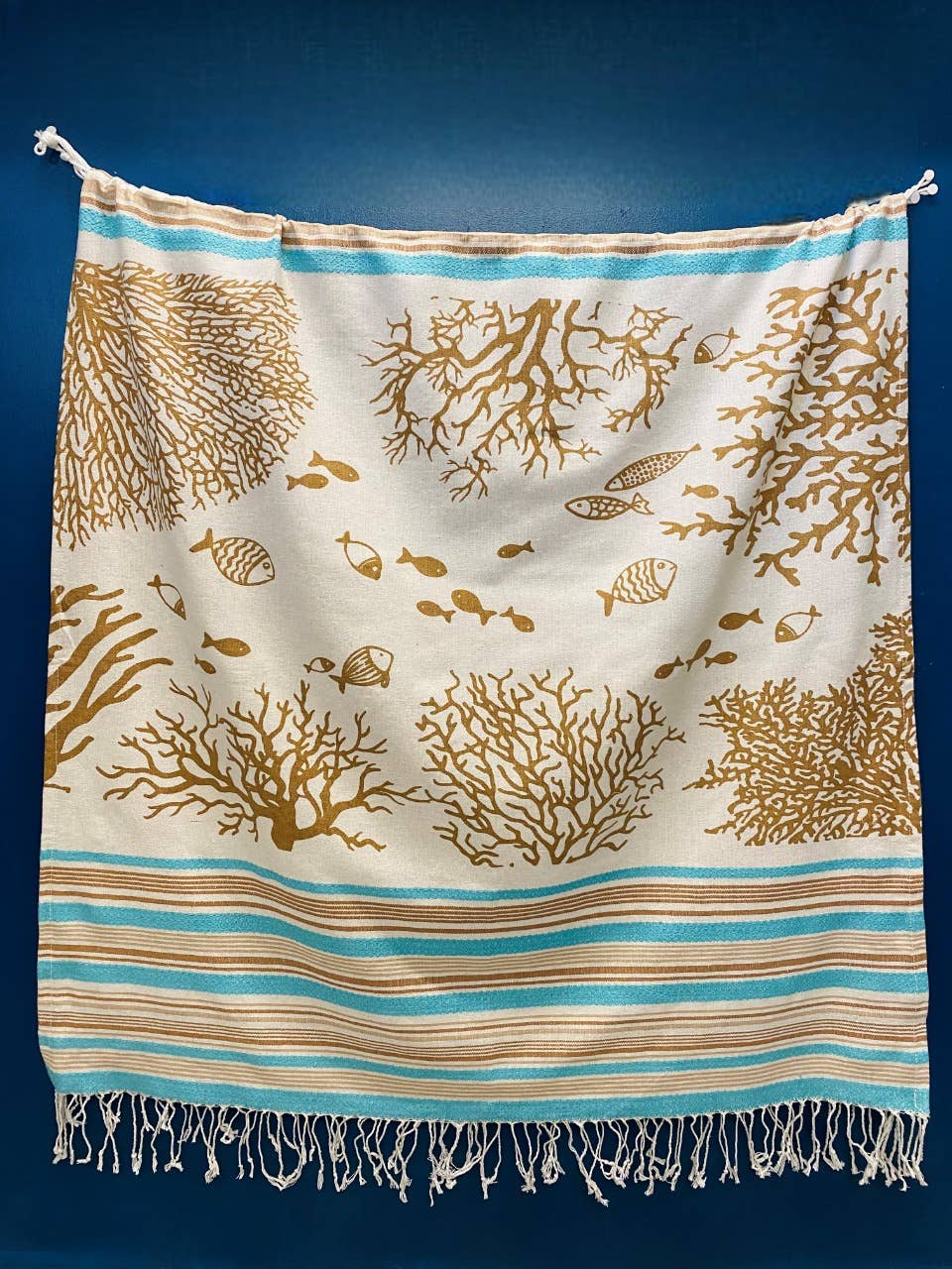 Villages de Provence – wholesale Strandhandduk – XXL strandfouta 100x200 cm med havsmönster i 100 % bomull4