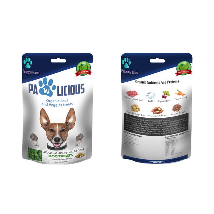 Pawlicious Organic Beef and Veggies (10 oz) for wholesale by PawGone Good