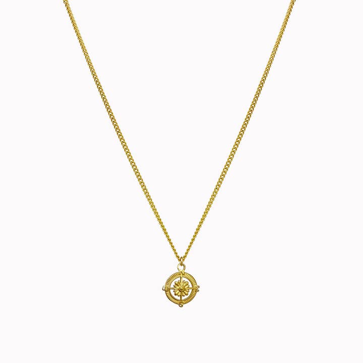 Chaîne de commutateur pendentif boussole couleur or pour la vente par Don' aparte