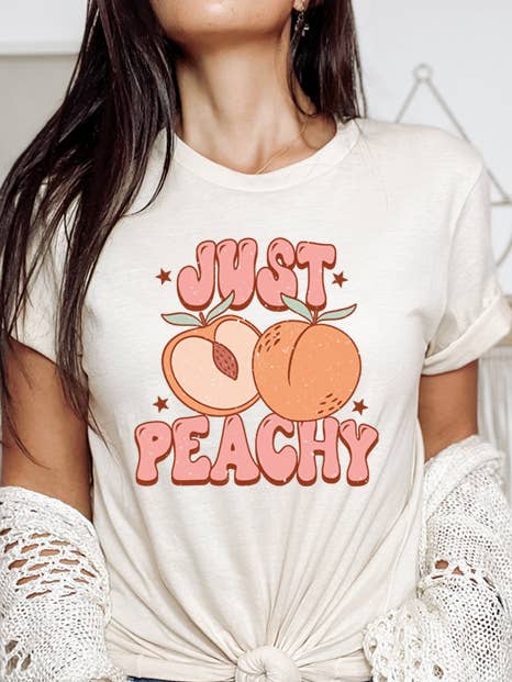 Just Peachy Tee for wholesale by Wildberry Waves