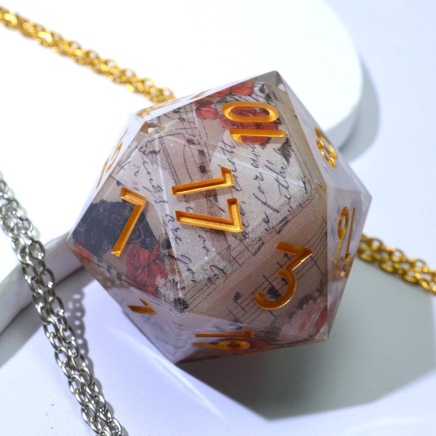 Tabletop Dominion Limited – wholesale Dice – Sonnet of Thorns | 33mm D20 | Oversized Art Core Dice3