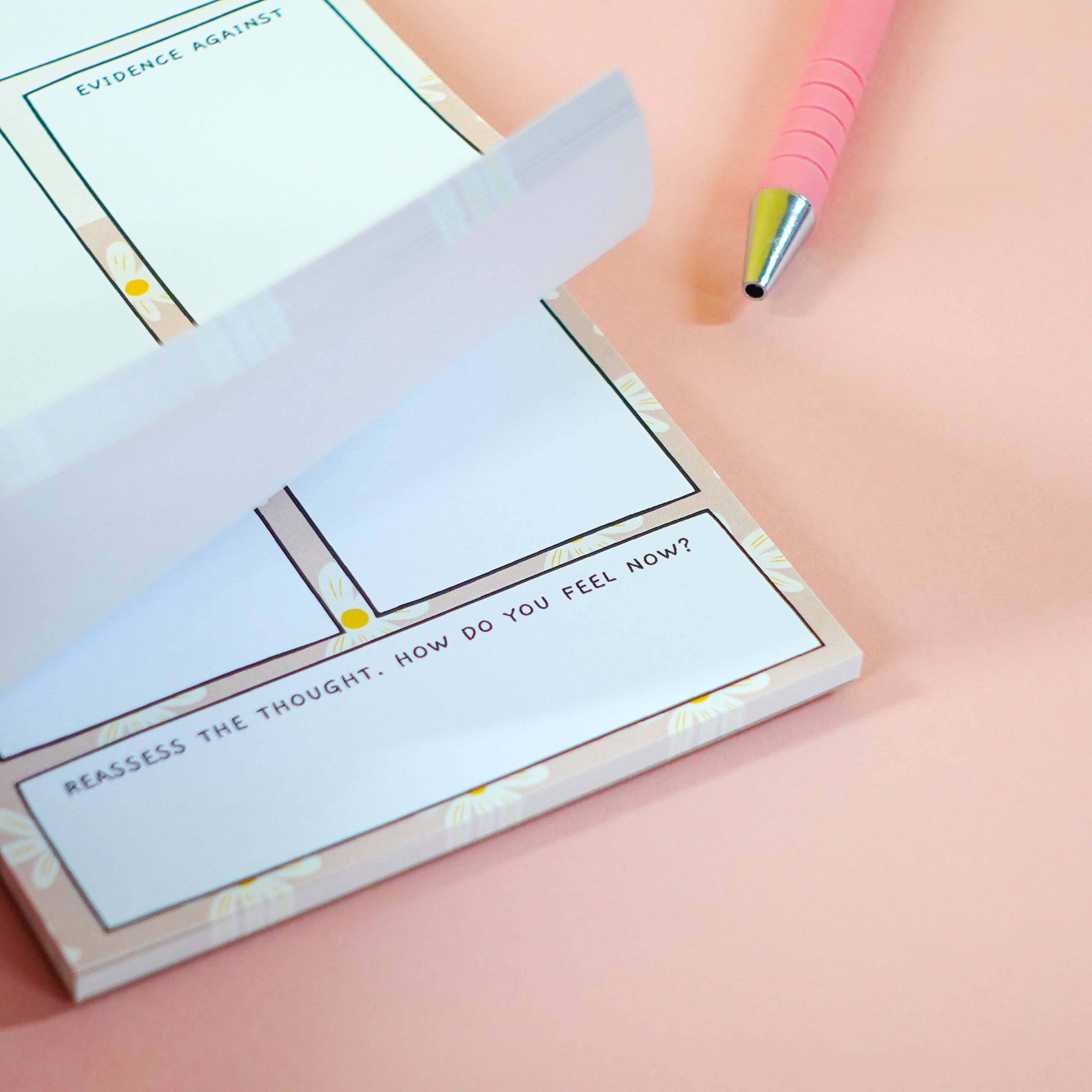 Sunshine Lane - Wholesale Notepad - Thoughts vs Facts Notepad - Challenge Negative Thoughts4