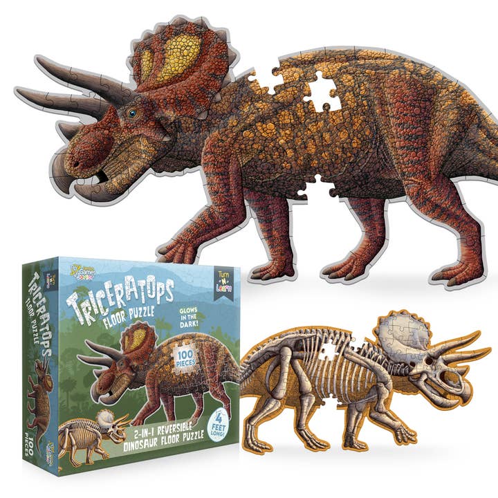 Turn N Learn: Triceratops Puzzle for wholesale by Genius Games