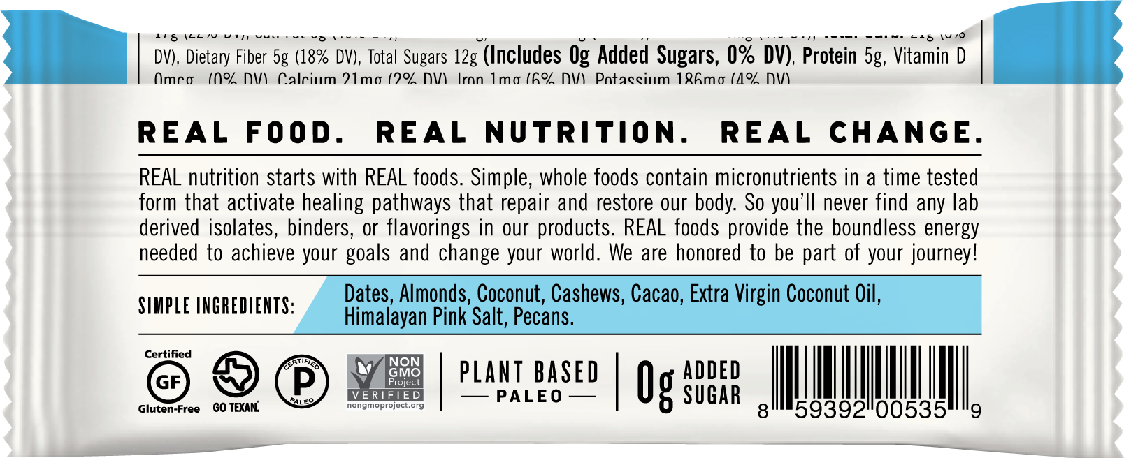 Thunderbird Real Food Bars - Vendita all'ingrosso Barrette - Anacardi al cioccolato e cocco3