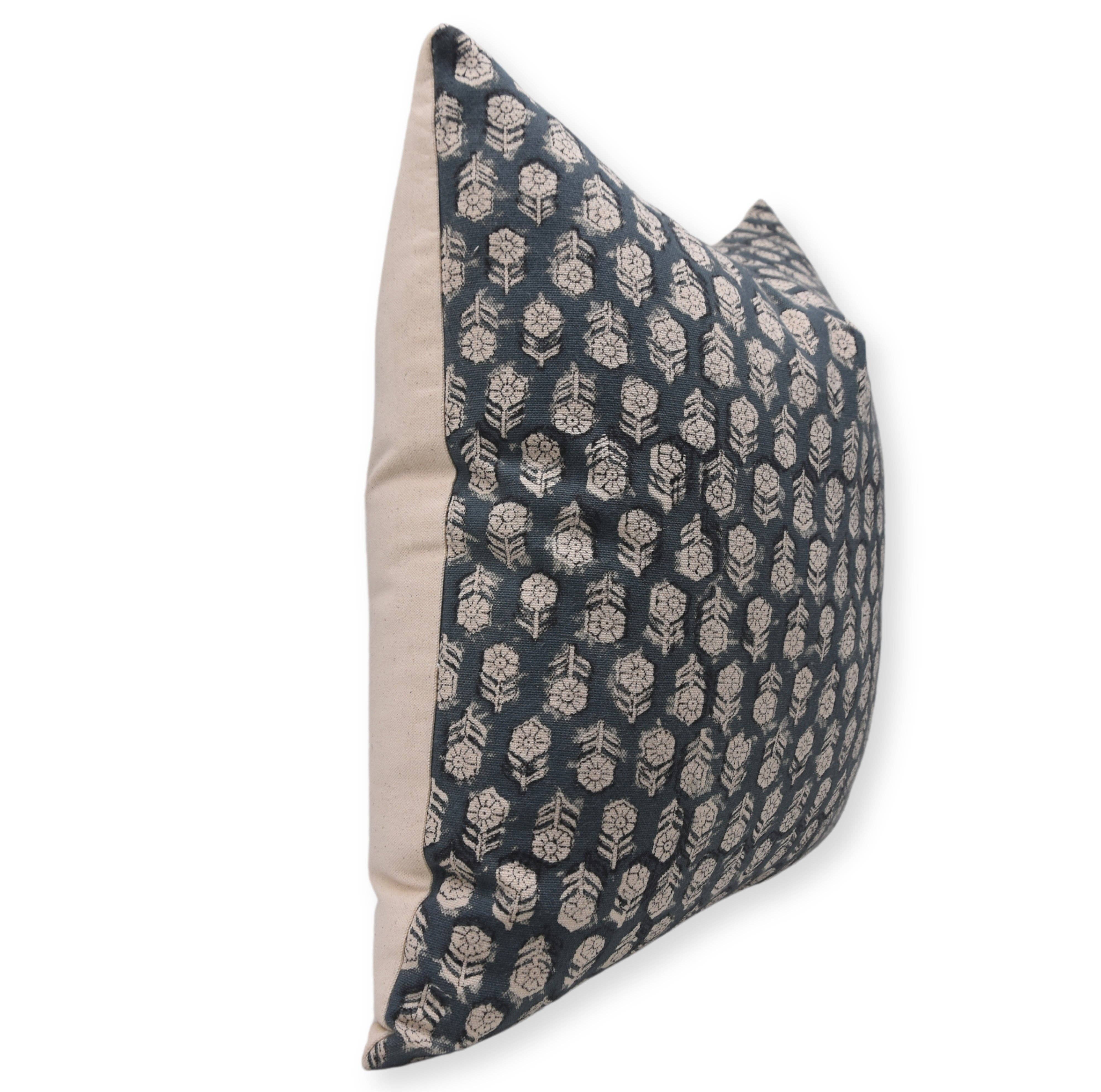 Fabdivine - Wholesale Throw pillow cover - Natural Hand Block Duck Canvas Pillow cover - Tulsi Buti1