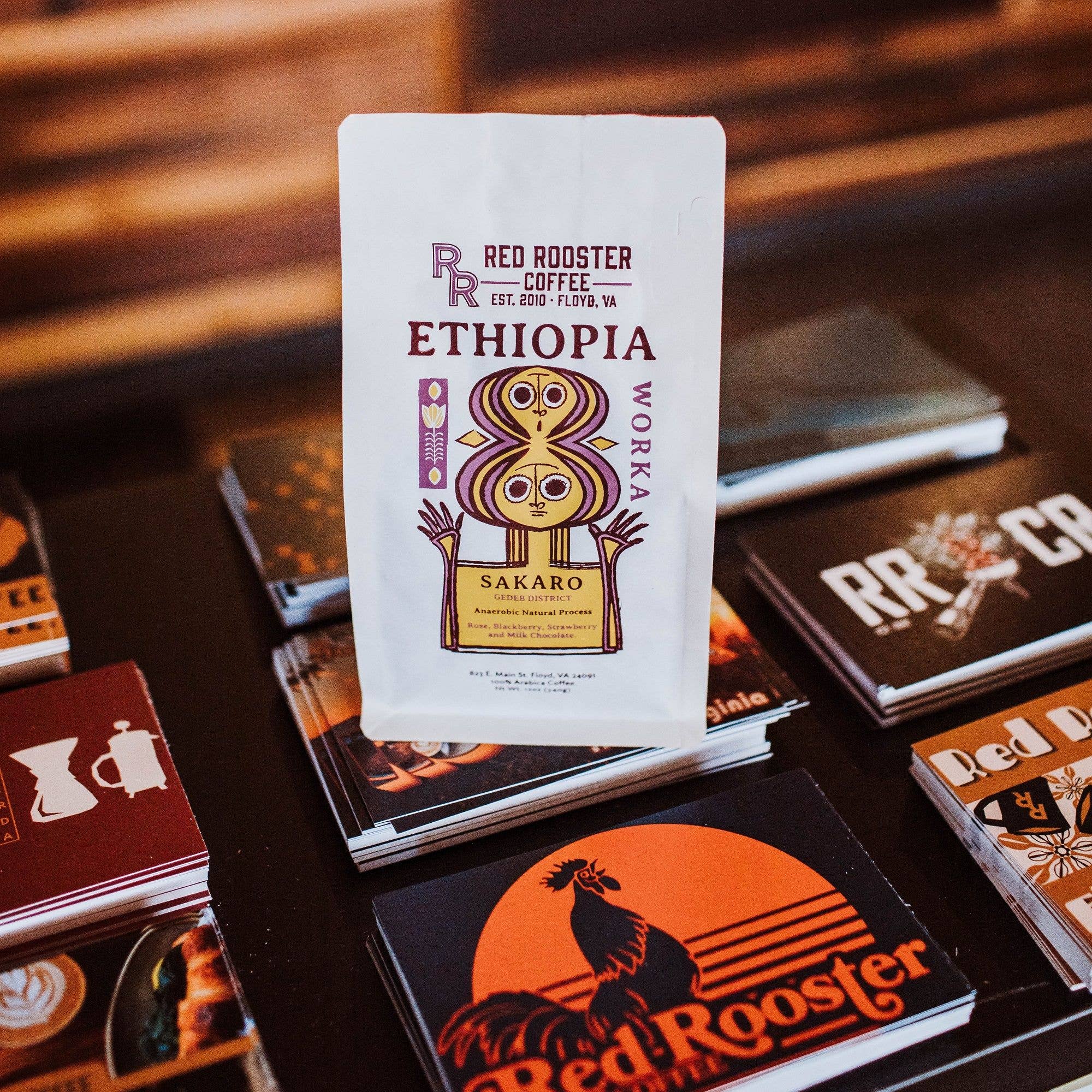 Red Rooster Coffee Roaster - Wholesale Coffee Beans - Ethiopia Worka Sakaro Anaerobic Natural Light Roast Coffee11