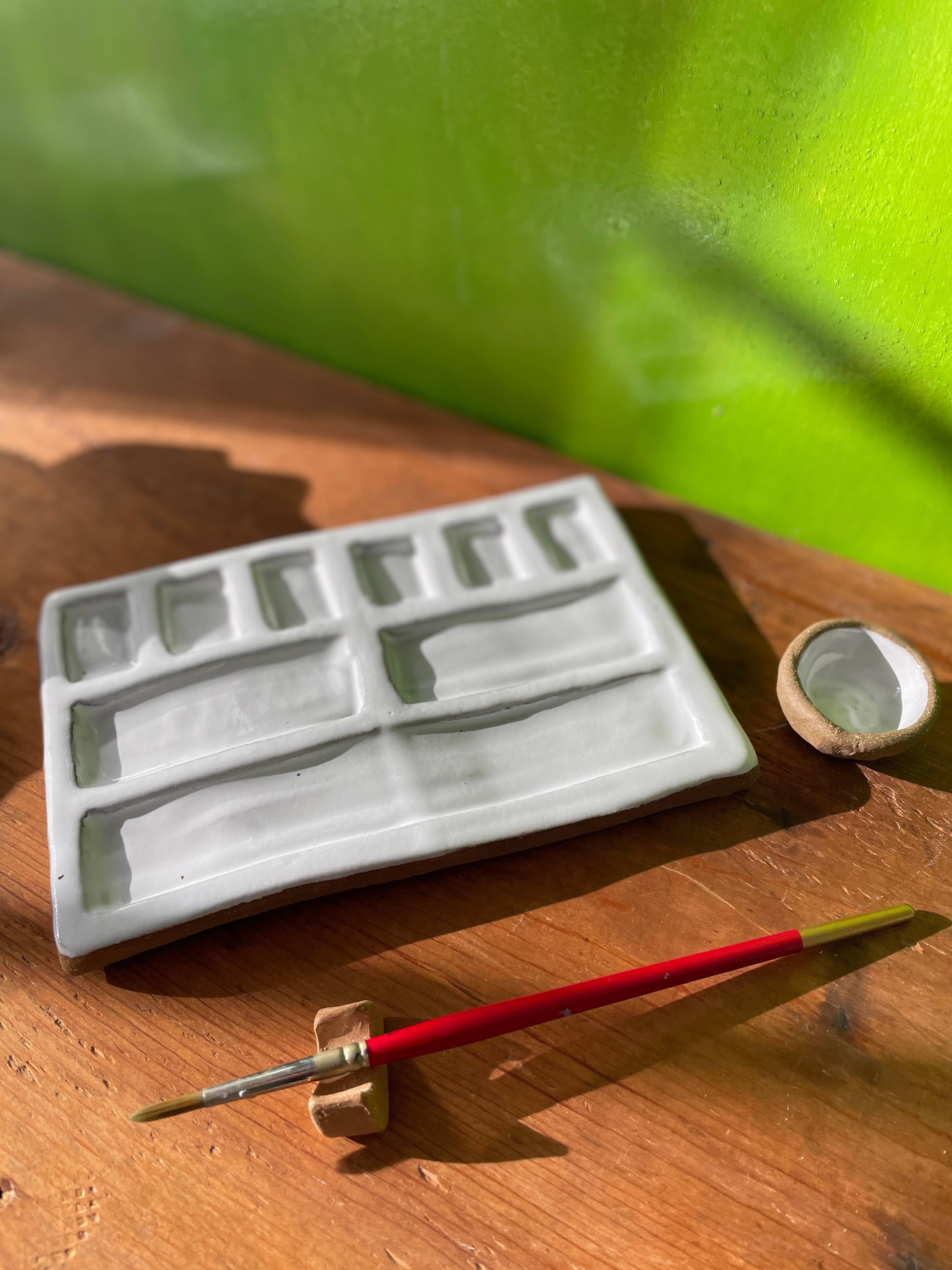 Busy Hands Studio - Vente Palettes/plateaux de mélange - Grande palette de peinture en céramique à 9 poêles2