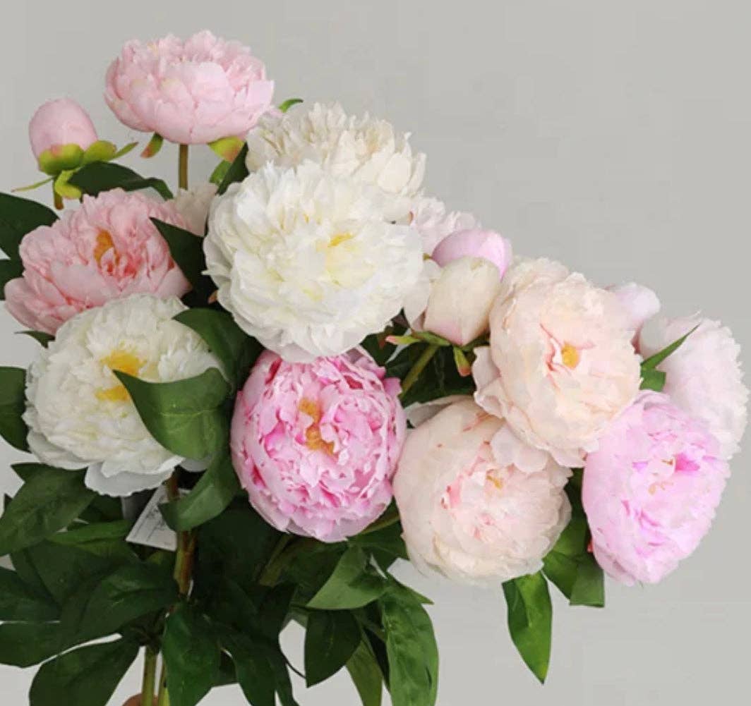 Journey Decor - Wholesale Artificial Flowers - REALISTIC ARTIFICIAL PEONY - BUNDLE OF 33