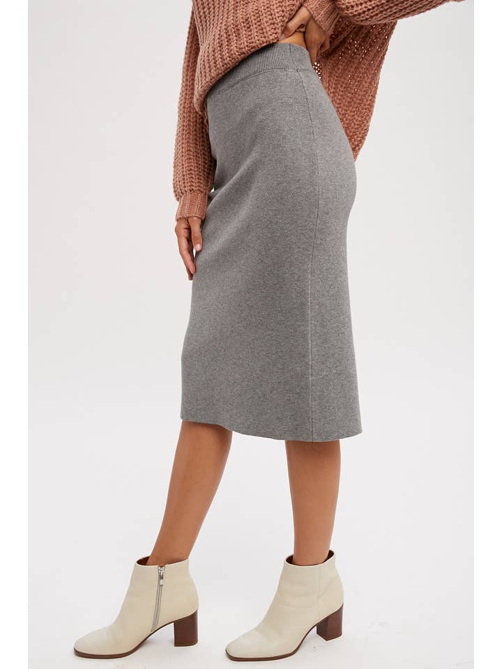 Bluivy - Wholesale Skirt - Women's - H LINE MIDI SWEATER SKIRT14