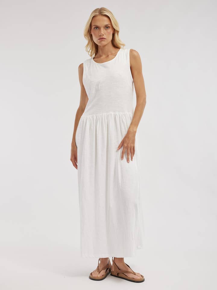 Vestido Maxi Reversible Jacki - Blanco para venta al por mayor de Amelius