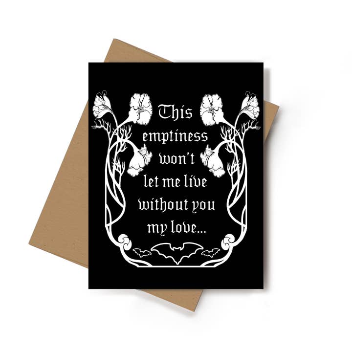 Eternal Love Valloween Valentine's Day Greeting Card-6 Pack for wholesale by Spooky Glam Paper