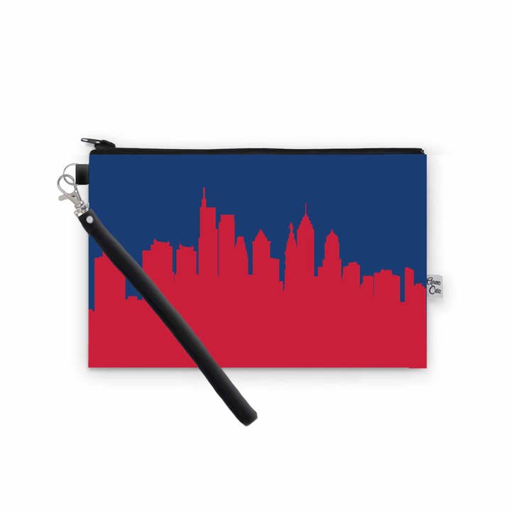 Philadelphia Baseball Ballpark Skyline Game Day Wristlet for wholesale by Anne Cate