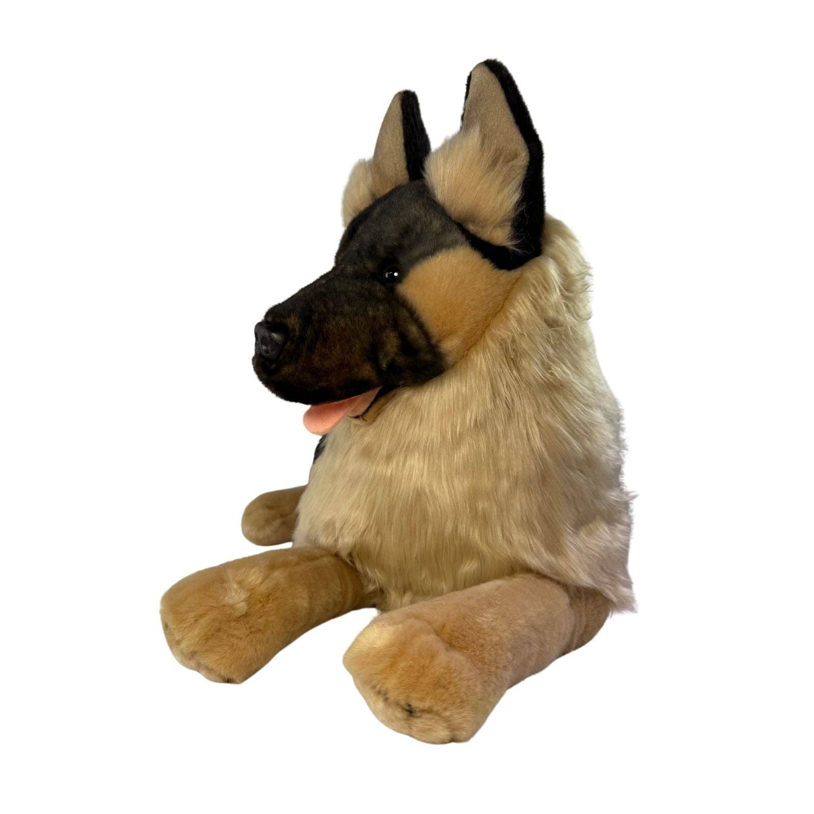 Bocchetta Plush Toys – Engroshandel Tøjdyr - Hund – Kaiser - Schæferhund - 64 cm liggende, sort ansigt4