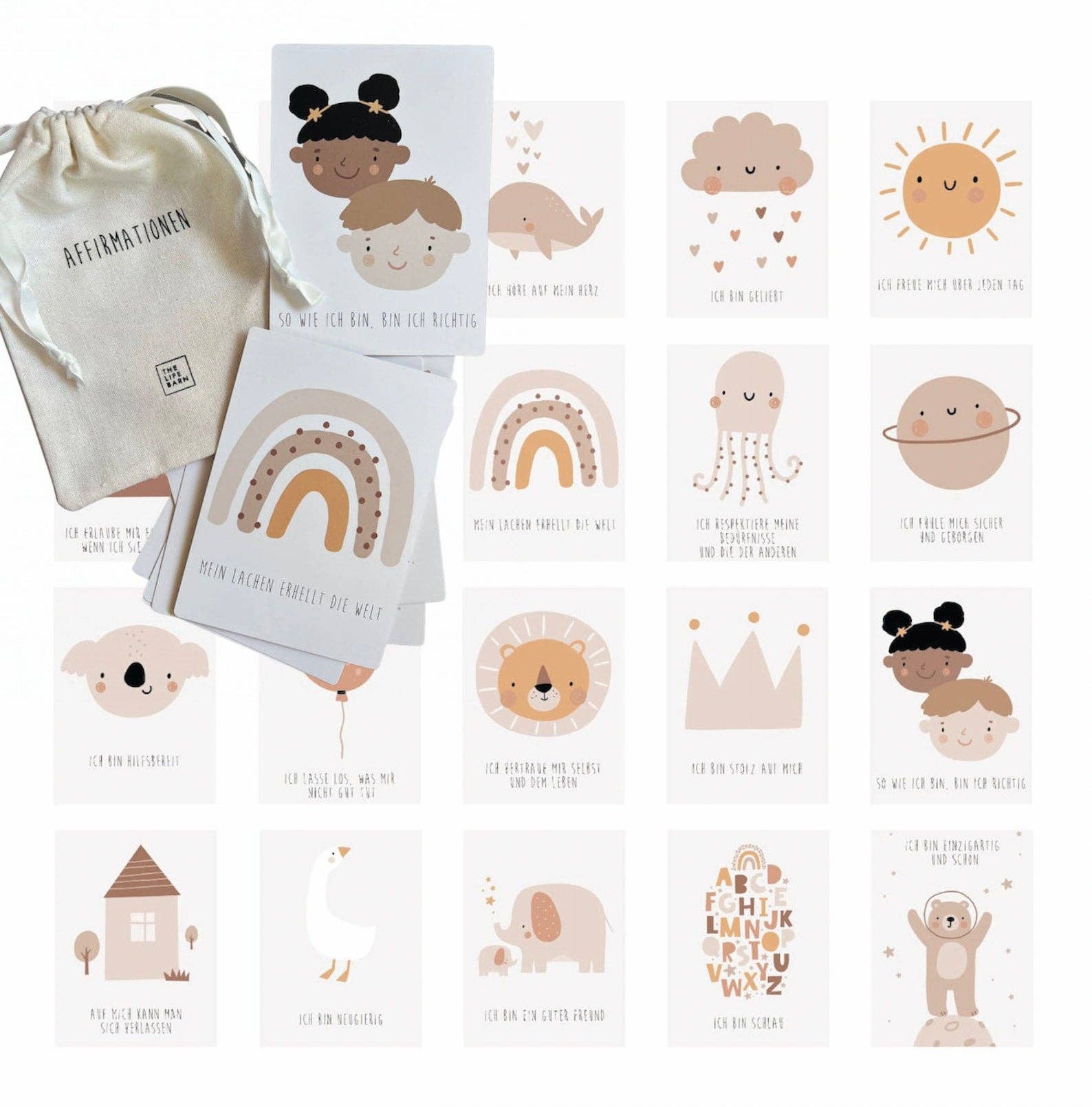 The Life Barn - Wholesale Learning Cards - Kids & Baby - Affirmation Cards Kids Courage Cards Positive Beliefs Gift Birthday Back to School1