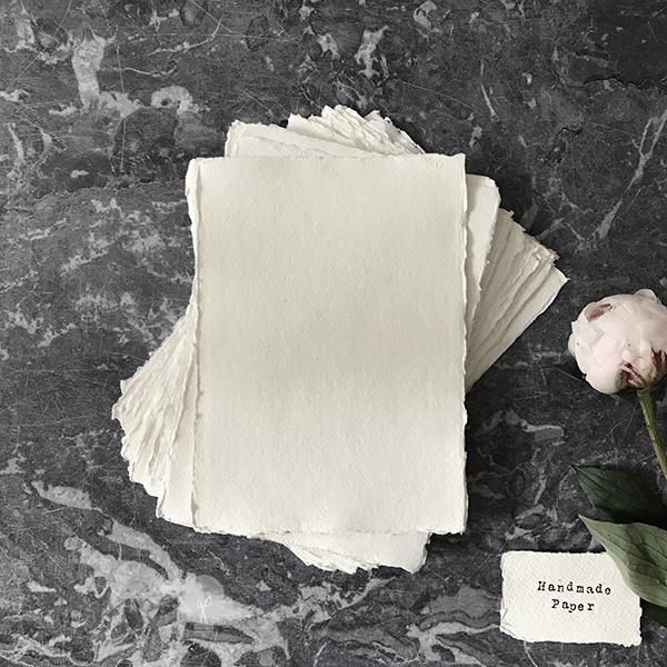 The Natural Paper Company - Vente Assortiments de papeterie/cartes - Carte artisanale blanche - 320 g/m² | Chiffon de coton recyclé2