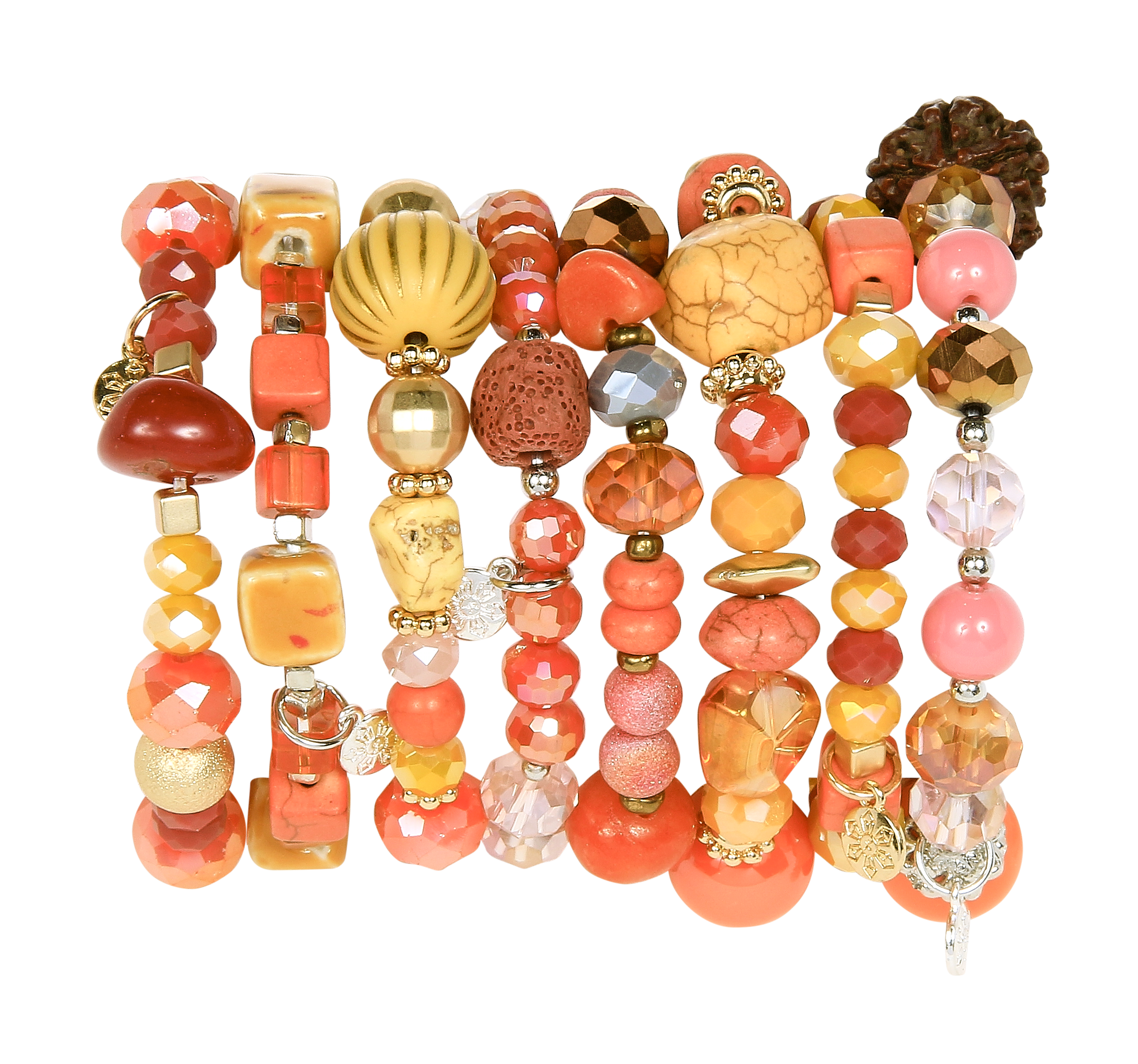 Kaleidoscope Accessories - Wholesale Jewelry Set - 1/2 Stax Assortment Refill Bracelets - 16 Pieces4
